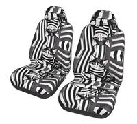 WXZYFP Black and White Striped Kitten Car seat Covers (Two in a Pack), Suitable for Most Seats. Such as: Cars, SUVs, Trucks, Vans, etc.