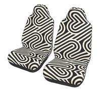 WXZYFP Black Curved Texture Car seat Covers (Two in a Pack), Suitable for Most Seats. Such as: Cars, SUVs, Trucks, Vans, etc.