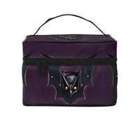 WXZYFP Black Ghost Bat Multifunctional portable cosmetic bag with internal and external layered design, easy to organize various supplies.