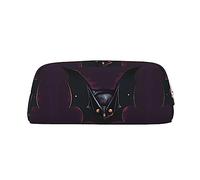 WXZYFP Black Ghost Bat The pencil case is made of cross-grain leather (PVC), 100% polyester lining, and full-screen printing