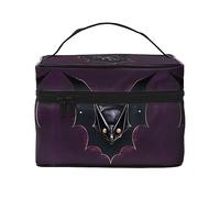 WXZYFP Black Ghost Bat Travel cosmetic bag, essential for outdoor travel enthusiasts, has a simple internal structure.