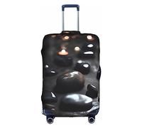 WXZYFP Black Mystery Heart Stone The protective cover for the suitcase with a double-sided unique print helps you avoid taking the wrong suitcase during travel., White, Large