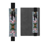 WXZYFP Blooming Orchids Printed double-sided leather (PVC) pencil case bookmark, holds 2-3 pens 8 to 10 inches tall