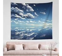 WXZYFP Blue sky and white clouds Wall decoration tapestry 60x51in (horizontal), with various patterns and colors, soft texture and durability