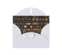 WXZYFP Bohemian style White Pearlescent paper greeting cards, shining on both sides, suitable for holiday greetings.