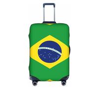WXZYFP Brazilian flag The protective cover for the suitcase with a double-sided unique print helps you avoid taking the wrong suitcase during travel., White, Large