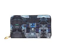 WXZYFP Cabin of the Future Leather long wallet, double-sided printing, microfiber leather material, unisex, waterproof and durable