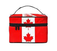 WXZYFP Canadian flag Multifunctional portable cosmetic bag with internal and external layered design, easy to organize various supplies.
