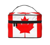 WXZYFP Canadian flag Travel cosmetic bag, essential for outdoor travel enthusiasts, has a simple internal structure., Black, One Size