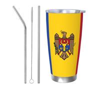 WXZYFP Car cup (single silver rim), can use a straw or drink directly, easy to use.Flag of Moldova