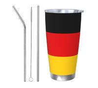 WXZYFP Car cup (single silver rim), can use a straw or drink directly, easy to use.German flag