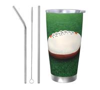 WXZYFP Car cup (single silver rim), can use a straw or drink directly, easy to use.White Rugby Ball