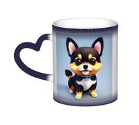 WXZYFP Card Love Fancy Puppy Blue It is a color-changing mug, black for cold and white for hot, and more durable after hand washing.pajamas for women short sleeve,pajama tops for women short sleeve,