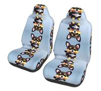 WXZYFP Card Love Fancy Puppy Car seat Covers (Two in a Pack), Suitable for Most Seats. Such as: Cars, SUVs, Trucks, Vans, etc.