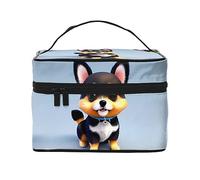 WXZYFP Card Love Fancy Puppy Travel cosmetic bag, essential for outdoor travel enthusiasts, has a simple internal structure.
