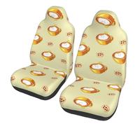 WXZYFP Cartoon cat Coffee Car seat Covers (Two in a Pack), Suitable for Most Seats. Such as: Cars, SUVs, Trucks, Vans, etc.