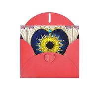 WXZYFP Cartoon heart sun Red Pearlescent paper greeting cards, shining on both sides, suitable for holiday greetings.