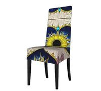 WXZYFP Cartoon Heart Sun Removable Dining Chair Cover, Stretch Material, Quick Recovery Stretch Material, Rich Colors,