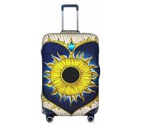 WXZYFP Cartoon heart sun The protective cover for the suitcase with a double-sided unique print helps you avoid taking the wrong suitcase during travel.