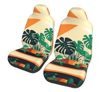 WXZYFP Cartoon Turtle Back Bamboo Car seat Covers (Two in a Pack), Suitable for Most Seats. Such as: Cars, SUVs, Trucks, Vans, etc.