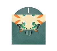 WXZYFP Cartoon Turtle Back Bamboo Dark Green Pearlescent paper greeting cards, shining on both sides, suitable for holiday greetings.
