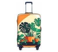 WXZYFP Cartoon Turtle Back Bamboo The protective cover for the suitcase with a double-sided unique print helps you avoid taking the wrong suitcase during travel., White, Large