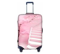 WXZYFP Cherry blossom white staircase The protective cover for the suitcase with a double-sided unique print helps you avoid taking the wrong suitcase during travel.