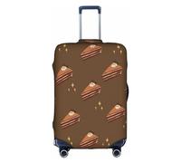 WXZYFP Chocolate Squares Cake The protective cover for the suitcase with a double-sided unique print helps you avoid taking the wrong suitcase during travel., White, Large