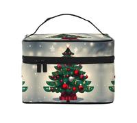 WXZYFP Christmas Gift Tree Multifunctional portable cosmetic bag with internal and external layered design, easy to organize various supplies.