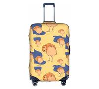 WXZYFP Crooked Owl The protective cover for the suitcase with a double-sided unique print helps you avoid taking the wrong suitcase during travel., White, Large