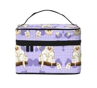 WXZYFP Cute golden monkey Multifunctional portable cosmetic bag with internal and external layered design, easy to organize various supplies.