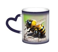 WXZYFP Cute little bee Blue It is a color-changing mug, black for cold and white for hot, and more durable after hand washing.pajamas for women short sleeve,pajama tops for women short sleeve,