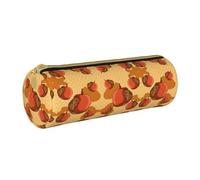 WXZYFP Cute little hamster Environmentally friendly cross-grain leather pencil case, lightweight and portable, suitable for daily use.