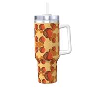 WXZYFP Cute little hamster Stainless steel travel mug with ceramic coating, leak-proof double-walled iced coffee mug with filter for hot and cold drinks.
