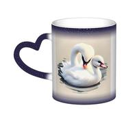 WXZYFP Cute little swan Blue It is a color-changing mug, black for cold and white for hot, and more durable after hand washing.pajamas for women short sleeve,pajama tops for women short sleeve,