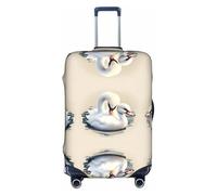 WXZYFP Cute little swan The protective cover for the suitcase with a double-sided unique print helps you avoid taking the wrong suitcase during travel., White, Large