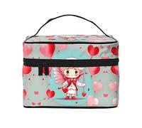 WXZYFP Cute loving boy Travel cosmetic bag, essential for outdoor travel enthusiasts, has a simple internal structure.