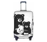 WXZYFP Cute milk bottle bear The protective cover for the suitcase with a double-sided unique print helps you avoid taking the wrong suitcase during travel., White, Large