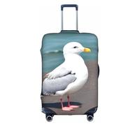 WXZYFP Cute seagull The protective cover for the suitcase with a double-sided unique print helps you avoid taking the wrong suitcase during travel., White, Large