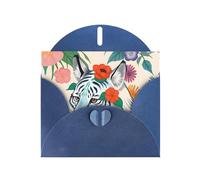 WXZYFP Cute white tiger Blue Pearlescent paper greeting cards, shining on both sides, suitable for holiday greetings.