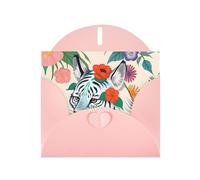 WXZYFP Cute white tiger Pink Pearlescent paper greeting cards, shining on both sides, suitable for holiday greetings.