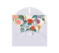 WXZYFP Cute white tiger White Pearlescent paper greeting cards, shining on both sides, suitable for holiday greetings.