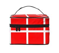 WXZYFP Denmark Danish Flag Multifunctional portable cosmetic bag with internal and external layered design, easy to organize various supplies.