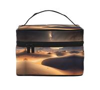 WXZYFP Desert Stars Travel cosmetic bag, essential for outdoor travel enthusiasts, has a simple internal structure.