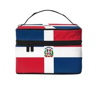 WXZYFP Dominican Republic Multifunctional portable cosmetic bag with internal and external layered design, easy to organize various supplies.