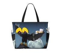 WXZYFP Eagle under the stars It is a large-capacity beach travel bag made of 100% polyester and has 7 pockets that can hold a lot of items.