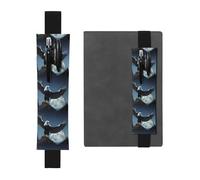 WXZYFP Eagle under the stars Printed double-sided leather (PVC) pencil case bookmark, holds 2-3 pens 8 to 10 inches tall