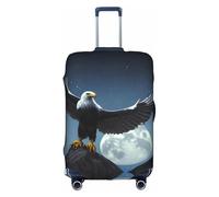 WXZYFP Eagle under the stars The protective cover for the suitcase with a double-sided unique print helps you avoid taking the wrong suitcase during travel., White, Large