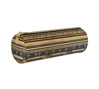 WXZYFP Egyptian Pharaonic Frescoes Environmentally friendly cross-grain leather pencil case, lightweight and portable, suitable for daily use.