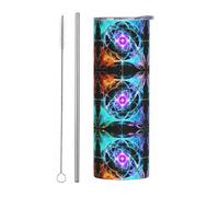 WXZYFP Eight Dimensional Space 20oz straight straw cup (with straw) has certain heat preservation and cold preservation effects.